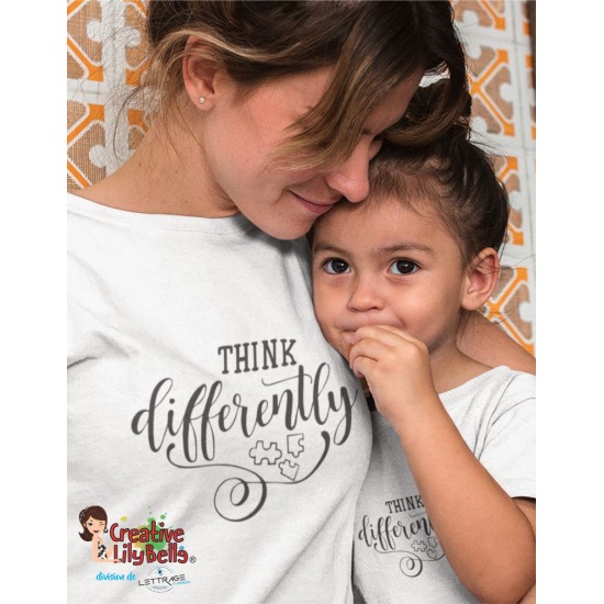 t-shirt think differently autism mom 4548
